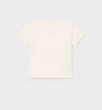 1009 Toddler Girls Sustainable Cotton Embroidered Floral Tone-on-Tone Tshirt - Chickpea