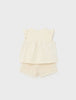 1235 Toddler Girls Sustainable Cotton Guipure Lace TShirt & Shorts Set - Chickpea