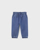 1545 Toddler Girls Eco-Sustainable Cotton Soft Denim Jogger Pants - Dark Wash