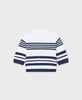 1378 Baby Boys Sustainable Cotton Knit Crewneck Sweater - Navy Stripe