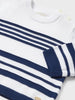 1378 Baby Boys Sustainable Cotton Knit Crewneck Sweater - Navy Stripe