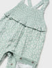 1608 Baby Girl 2PC Overall & TShirt Set - Jade Floral