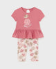1734 Toddler Girl Open Back Pineapple Print Legging Set - Clay
