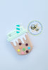 Silicone Teething & Chew Toy, Classic Milk Tea Rainbow Boba