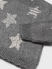 2355 Toddler Girls Eco-Recycled Materials Knit Sweater - Lead Grey Star Scalloped Details