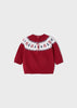 Mayoral Boys Round Neckline Long Sleeved Sweater, Decorative Design Elements, Back Button Fastenings