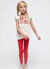 3705 Mini Girls Crochet Top & Legging Set - Granadine