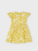 3923 Mini Girls Tropical Print Sun Dress - Honey