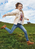 Girls Super Skinny Mayoral Pants, Light Denim Wash Pants, Functional Front and Back Pockets