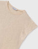 6019 Mayoral Tween/Teen Girls Flutter Studded Soft Tshirt - Almond