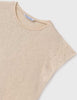 6019 Mayoral Tween/Teen Girls Flutter Studded Soft Tshirt - Almond