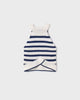 6023 Mayoral Tween/Teen Girls Lenzing Ecovero Viscose Knit Criss Cross Tank Top - Navy Striped