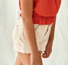 6269 Mayoral Tween/Teen Girls Patterned Twill Shorts - Almond