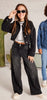 6538 Mayoral Tween/Teen Girls Denim Wide Leg Pants - Black
