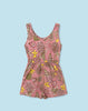 6860 Mayoral Tween/Teen Girls Sustainable Printed Romper, Pineapple Rose Floral