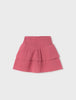 6970 Mayoral Tween/Teen Girls Sustainable Cotton Tiered Skirt - Watermelon Blush