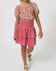 6970 Mayoral Tween/Teen Girls Sustainable Cotton Tiered Skirt - Watermelon Blush