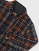 7184 Reversible Padded Shacket - Black & Charcoal Pumpkin
