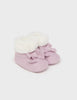 9686 Mayoral Faux Fur Lined Knit Booties - Violet Mauve