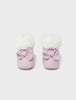 9686 Mayoral Faux Fur Lined Knit Booties - Violet Mauve