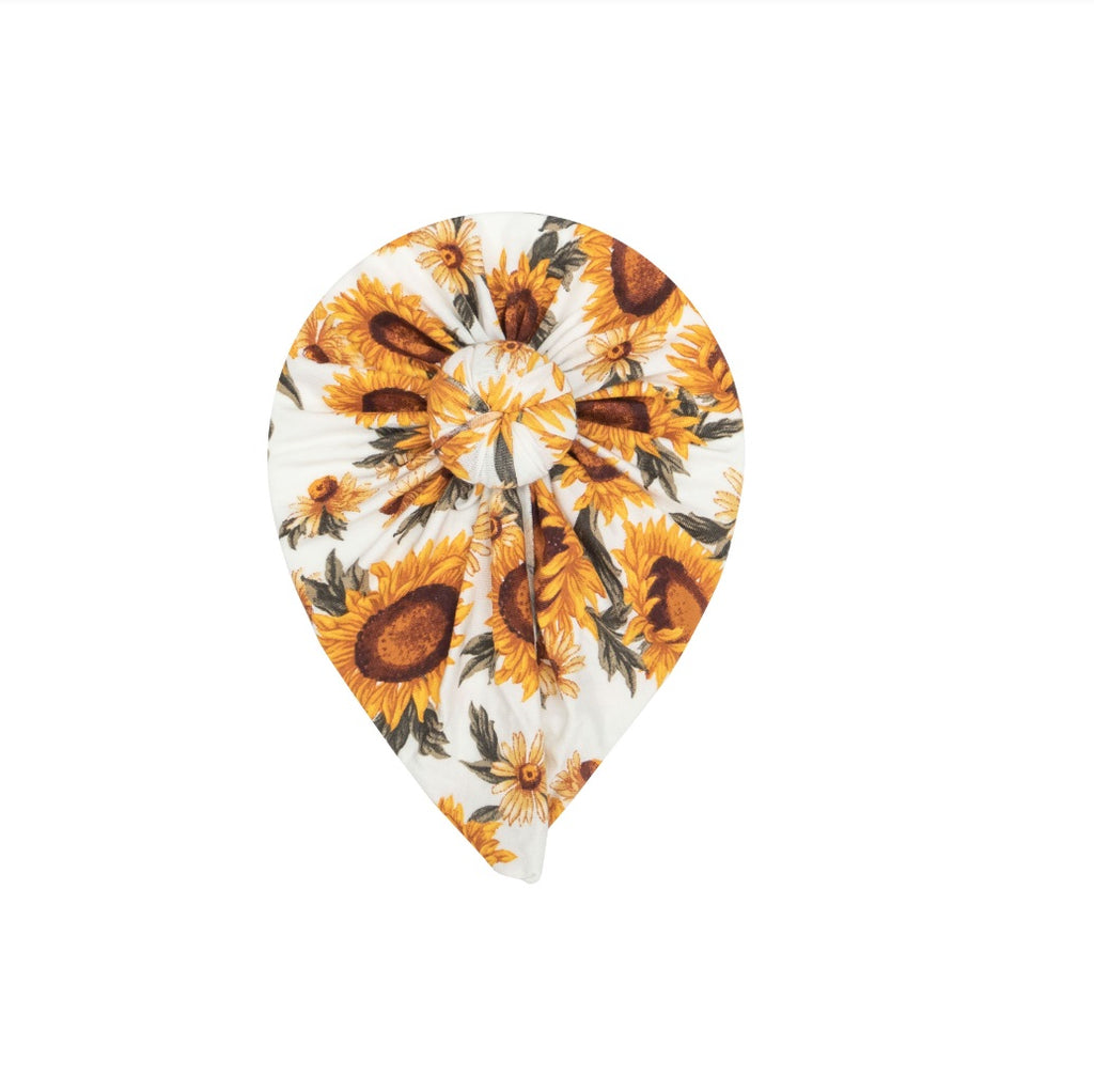 Angel Dear Bamboo Knotted Turban Baby Headwrap, Sunflowers