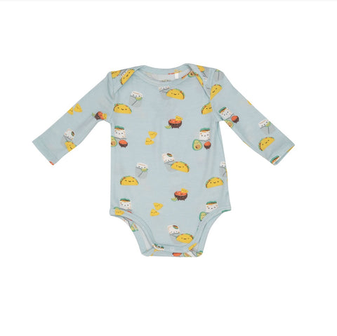 Angel Dear Bamboo L/S Bamboo Snap Bodysuit - UNISEX Taco Truck Foodie