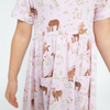 Angel Dear Bamboo S/S Twirly Dress w/Pockets - Watercolor Ponies Pink