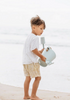 Bamboo Beach Bucket Toy & Play Set, 5PC - Ocean Blue