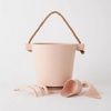 Bamboo Beach Bucket Toy & Play Set, 5PC - Starfish Pink
