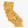 Totally Bamboo Destination California State Shaped Cutting Board