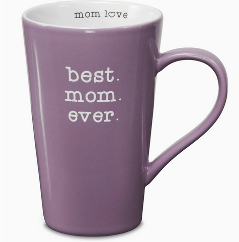 Best Mom Ever Ceramic Mug, Purple 18oz