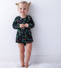 Bestaroo Bamboo Long Sleeve Twirl Bodysuit Dress - Holly Berry