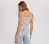 Women's/Junior Essential Ribbed Tank - Beige