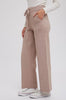 Womens/Junior Knitted Front Seam Sweater Knit Pants - Latte