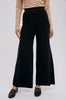 Womens/Junior Knitted Wide Leg Pants - Black