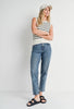 Blu Ivy Sleeveless Classic Striped Knit Tank, B/W