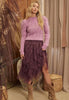 Women's/Junior Spiral Long Tulle Skirt - Plum