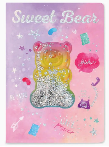Gummy Bear Glitter Shake Notebook Journal