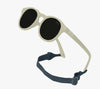 Sunglasses, Baby/Toddler Flexible Frames w/Strap, Classic Wayfarer, Light Beige