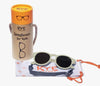 Sunglasses, Baby/Toddler Flexible Frames w/Strap, Classic Wayfarer, Light Beige