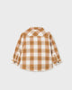 2175 Mayoral Toddler Boys Eco Plush Faux Fur Lined Shacket - Pumpkin Plaid