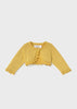 318 Infant Girls Scalloped Trim Knit Bolero Cardigan - Sunflower Yellow