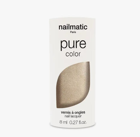Nailmatic Made in France - Plant Based Non-Toxic Nail Polish - Gala Light Gold Shimmer