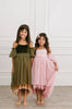 Ollie Jay Velvet Layered Ombre Tulle Gown -Everly Rose Pink