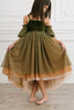Ollie Jay Dreamy Velvet & Layered Tulle -Everly Gown, Juniper