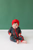 Posh Peanut Bamboo Convertible Zippered Onepiece Romper -  UNISEX Tartan Plaid