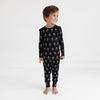 Posh Peanut Bamboo Kids L/S 2PC Basic PJ Lounge Set - UNISEX Dancing Skelly Skeleton Glow-in-the-Dark