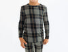 Posh Peanut Bamboo Kids L/S 2PC Basic PJ Lounge Set - UNISEX Sanders Black Plaid