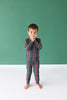 Posh Peanut Bamboo Kids L/S 2PC Basic PJ Lounge Set - UNISEX Tartan Plaid