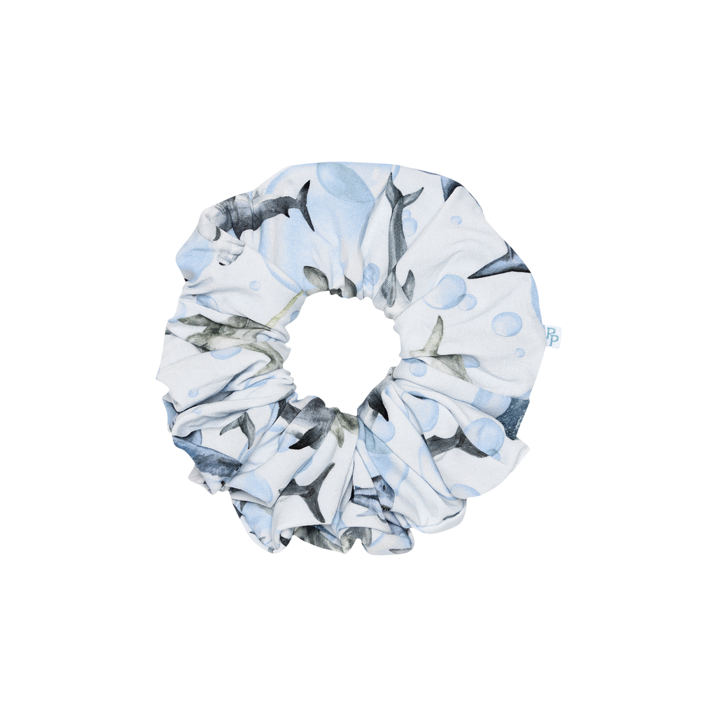 Posh Peanut Bamboo Oversized Scrunchie Hair Tie - Sharkly